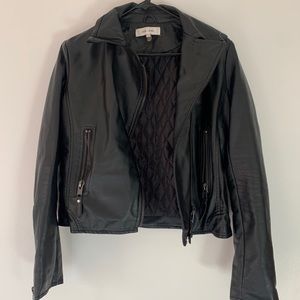 John + Jen Faux Leather Jacket
